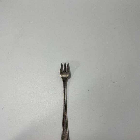 Vintage Federal Solid Nickel Silver Olive Pickle Fork Cocktail 6” - Picture 5 of 7